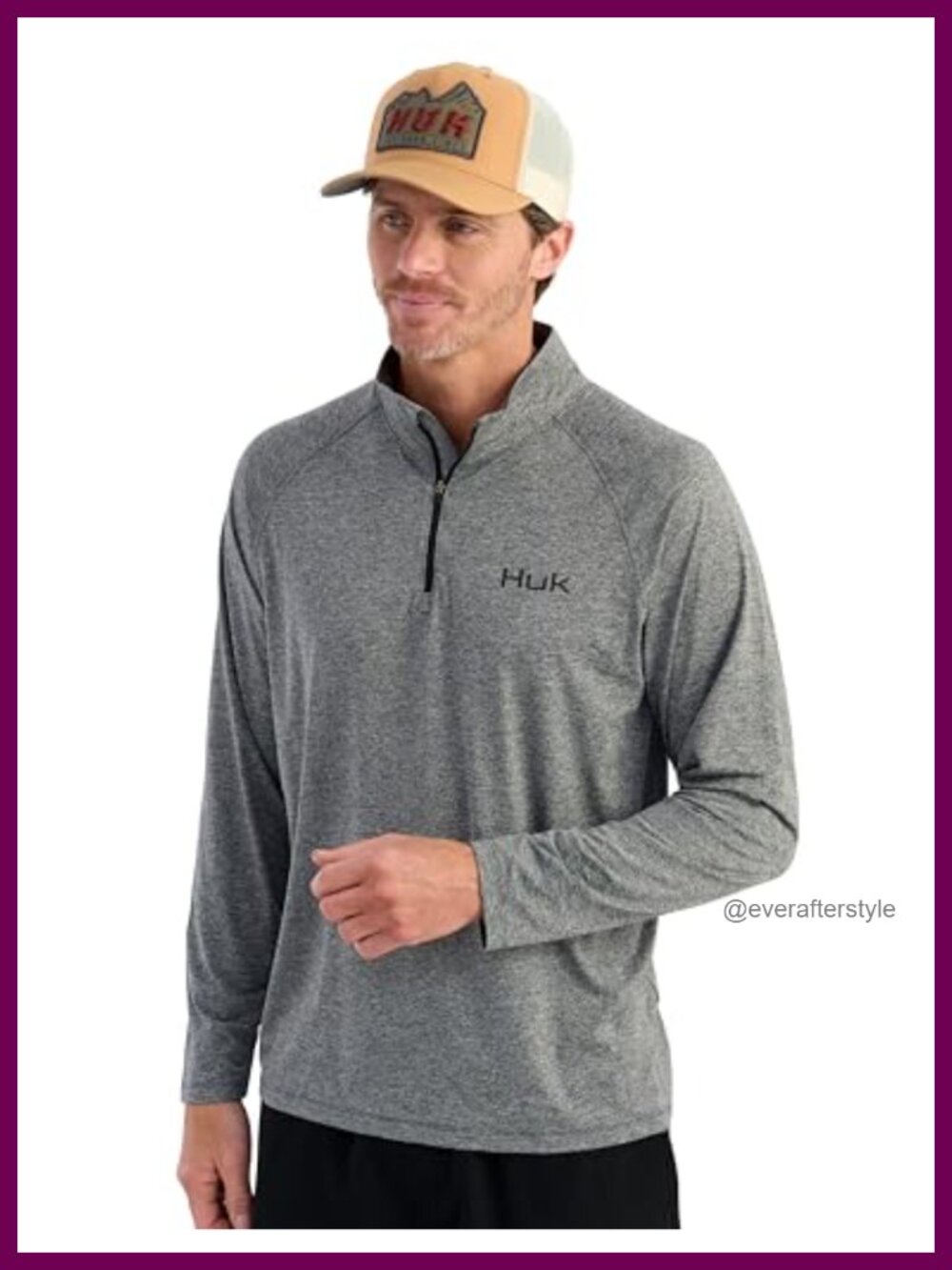 Men's Airweight 1/4 Zip Lightweight Performance Long Sleeve Pullover UPF